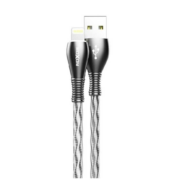 کابل تبدیل USB به لایتنینگ ‌موکسوم مدل CC 78 طول 1 متر MOXOM CC 78 USB to lightning cable 1m